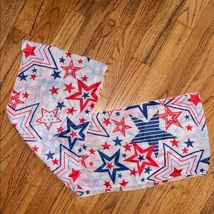 Red and Blue Star Pattern Scarf